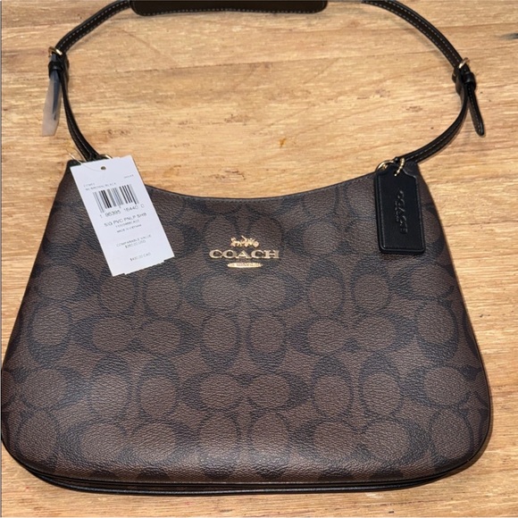 Coach Dark Brown Signature Shoulder Bag BRAND NEW - Picture 3 of 4